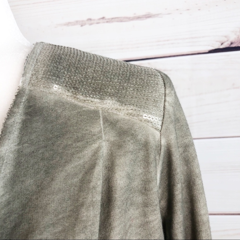 S63 Piccadilly olive green cascade cardigan - Picture 4 of 6